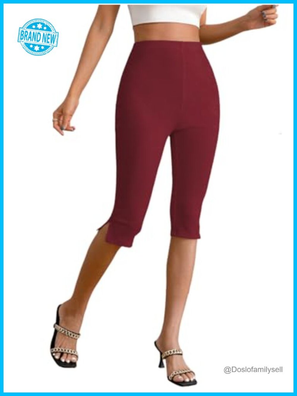 Capri Yoga Leggings High Waisted Workout Pants